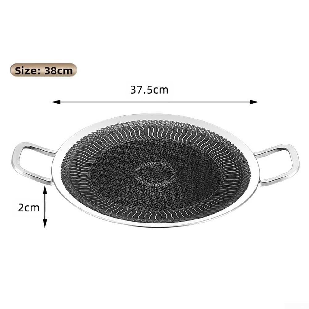 Griglia BBQ Acciaio 316L Antiaderente Rivestimento per Campeggio e Esterno - Piastra Teppanyaki 46x33cm(38cm All-steel)