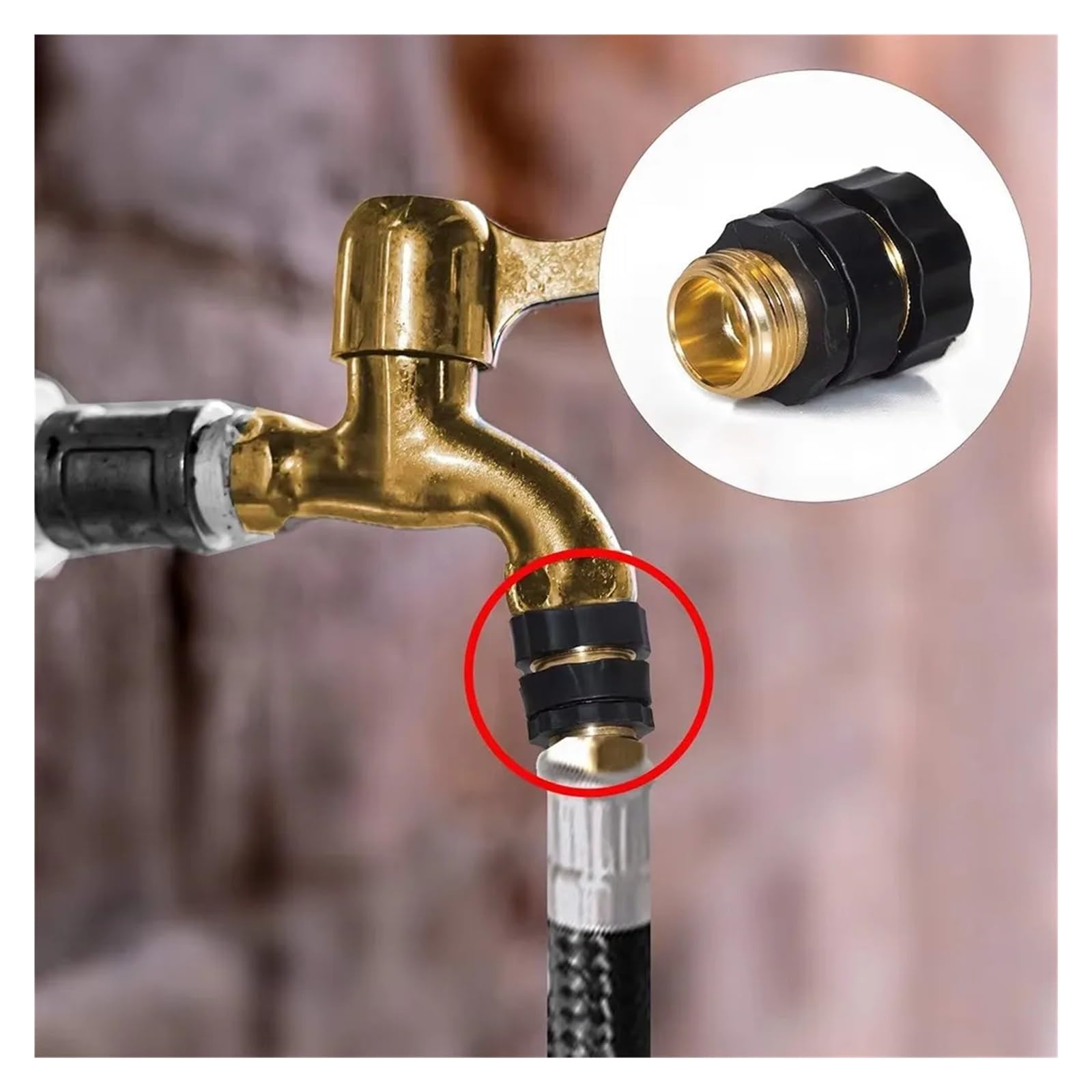 Connettore rapido for tubo da giardino, raccordo maschio e femmina da 3/4 pollici(4 Set)