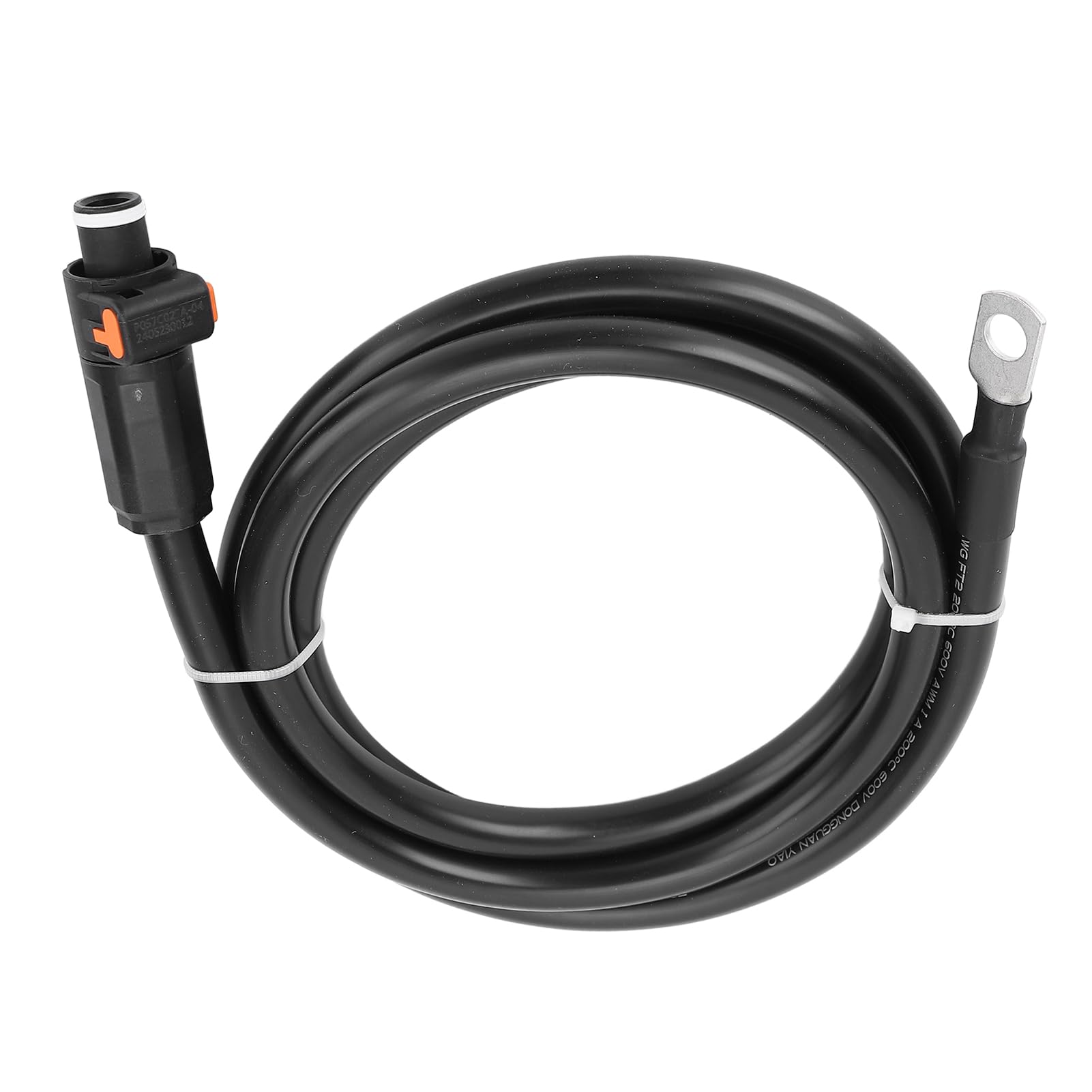 Câble d'alimentation Polyvalent 4 AWG avec Prise Droite Noire, adapté à Divers Accès électriques dans Les Véhicules (2m)