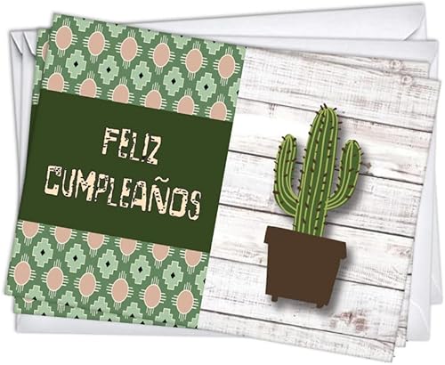 Miniatura 9 de Wright Home & Gift Roses Español - Tarjetas de felicitación de cumpleaños en español, juego de 3 unidades + 3 sobres (5 x 7)