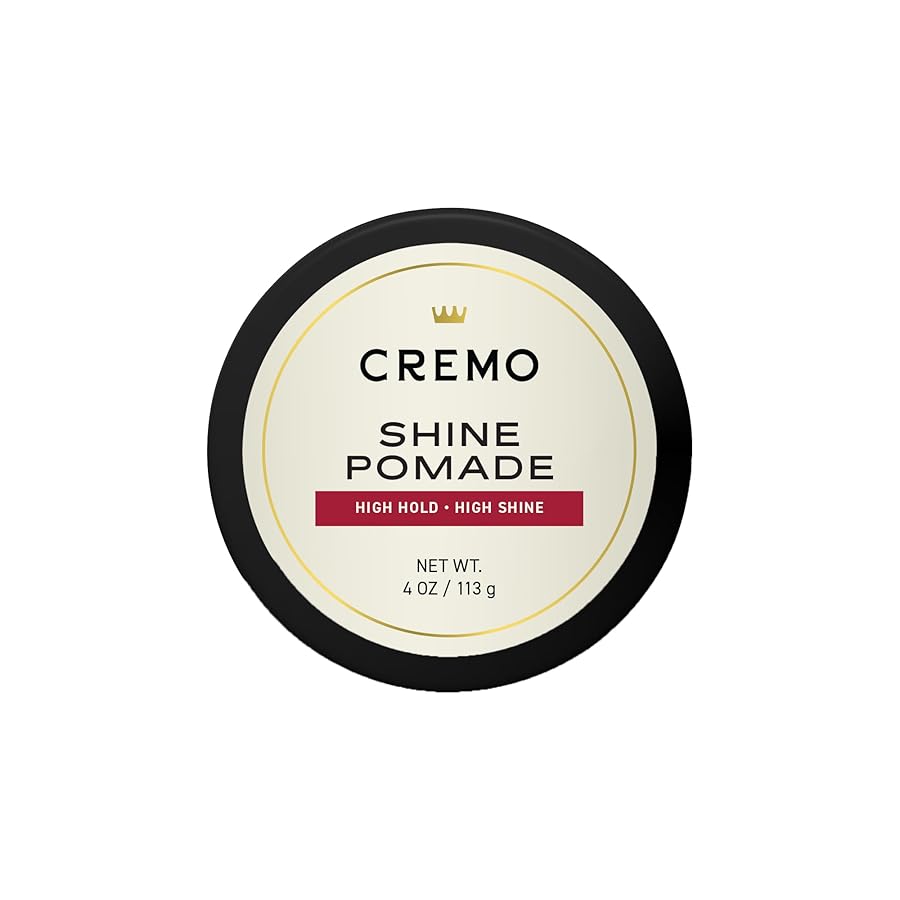 Cremo Hair Pomade for Men - Premium Barber Grade Pomade, High Hold & Shine, Hair Styling, 4 Oz - image 1