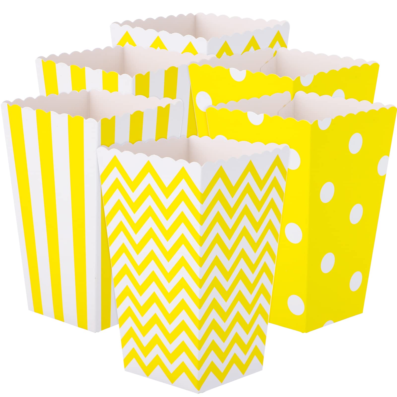 BESTYASH 48pcs Paper Popcorn Boxes for Thanksgiving Disposable Snack Containers Light Portable Theaters Parties