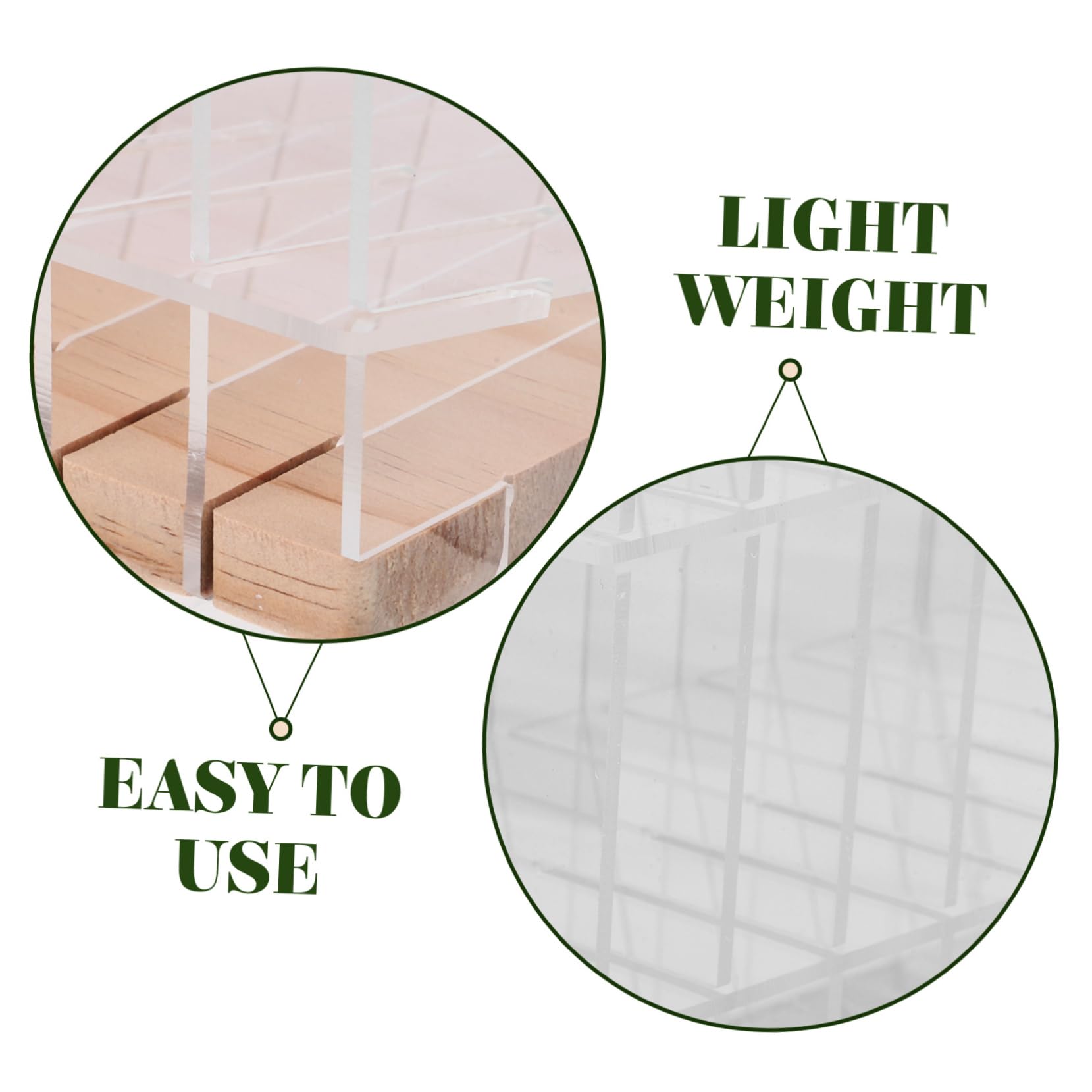 LALAFINA Multifunktionaler Stiftehalter 108 Stifte aus Acryl und Holz mit Fächern Je Regal Sicher Abgerundete Kanten für Schreibtisch und Büro