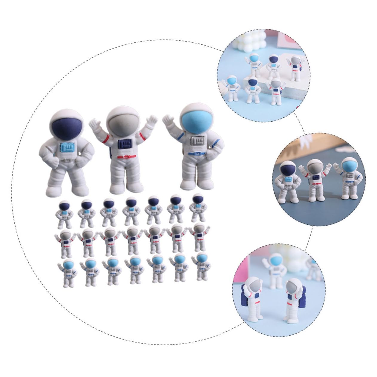 Amazon.co.jp: FUNOMOCYA 宇宙飛行士型消しゴム 24個 耐摩耗素材 創造