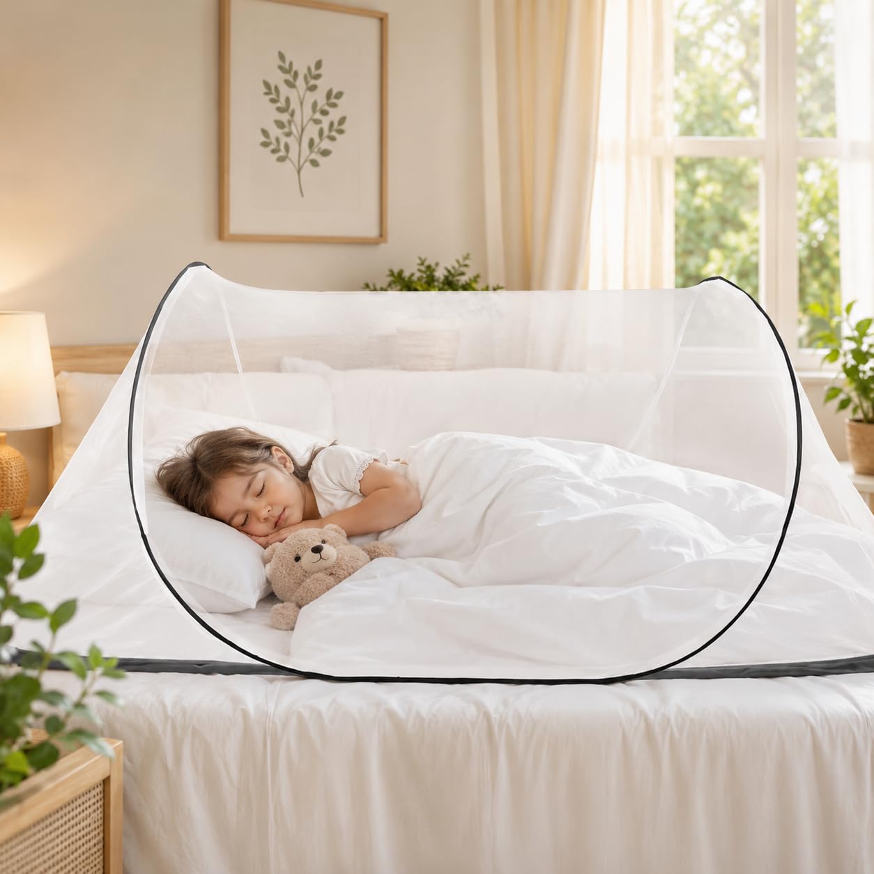 Moskitonetz Pop Up,Großes Pop-up-Moskitonetz,Moskitonetz für das Bett – ideal für Outdoor-Sportler, Camping, Strand und sternenklare Nächte