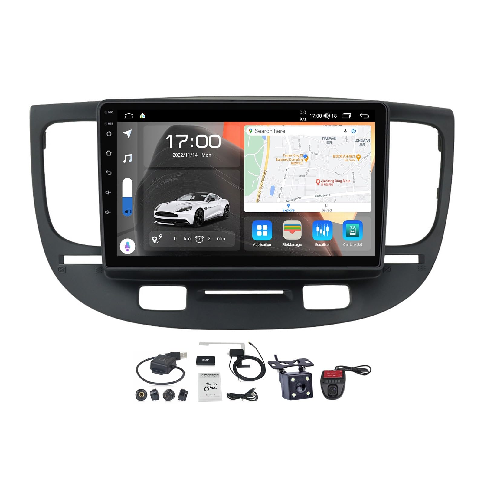 Autoradio Kia Rio 2005-2011 tactile pour voyager connecté en CarPlay lors de vos trajets quotidiens