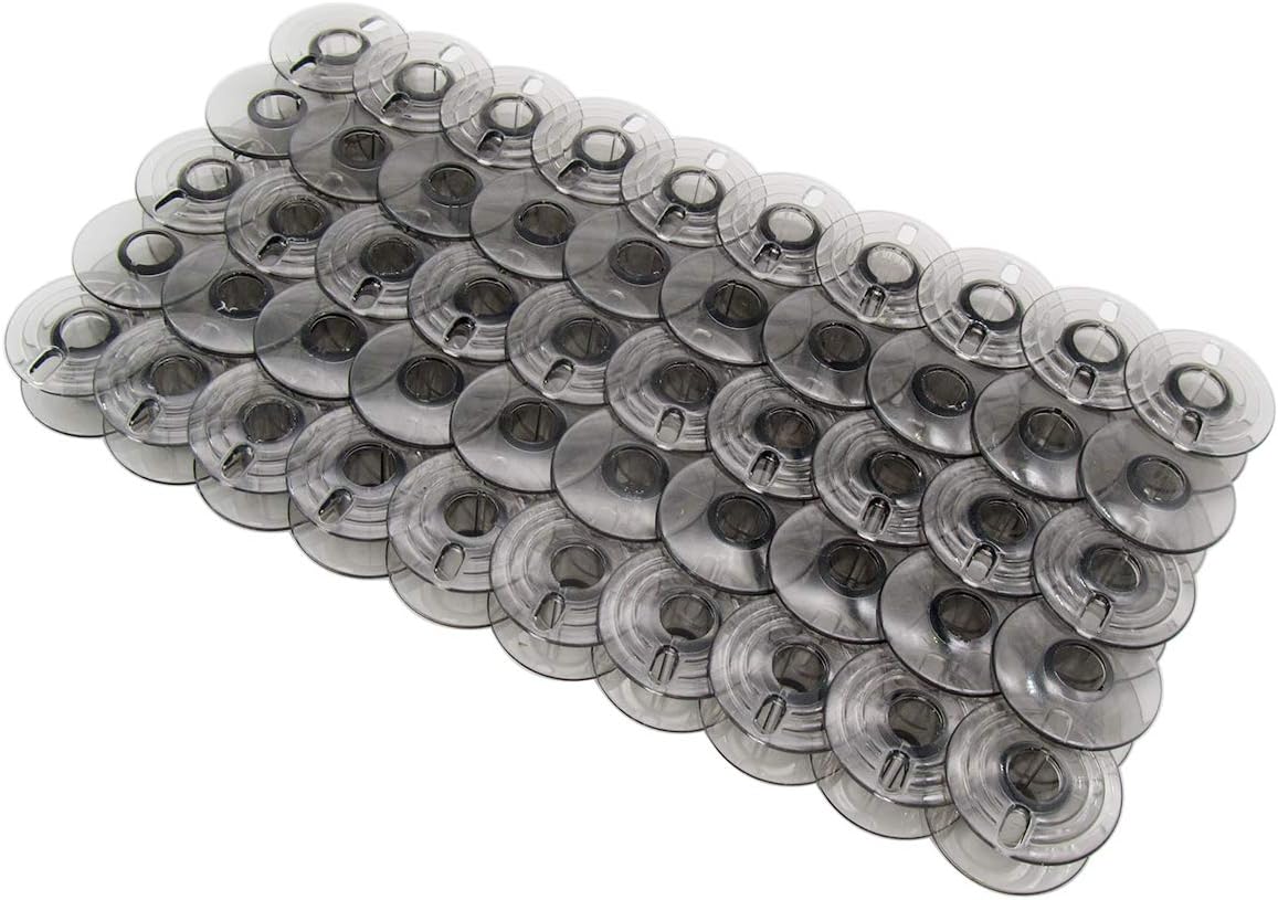 CKPSMS Brand -#493555 Plastic bobbins Compatible with Elna 300,1010,1500,1600,2002,6005,7000 Babylock BL16, BL18 (50PCS)