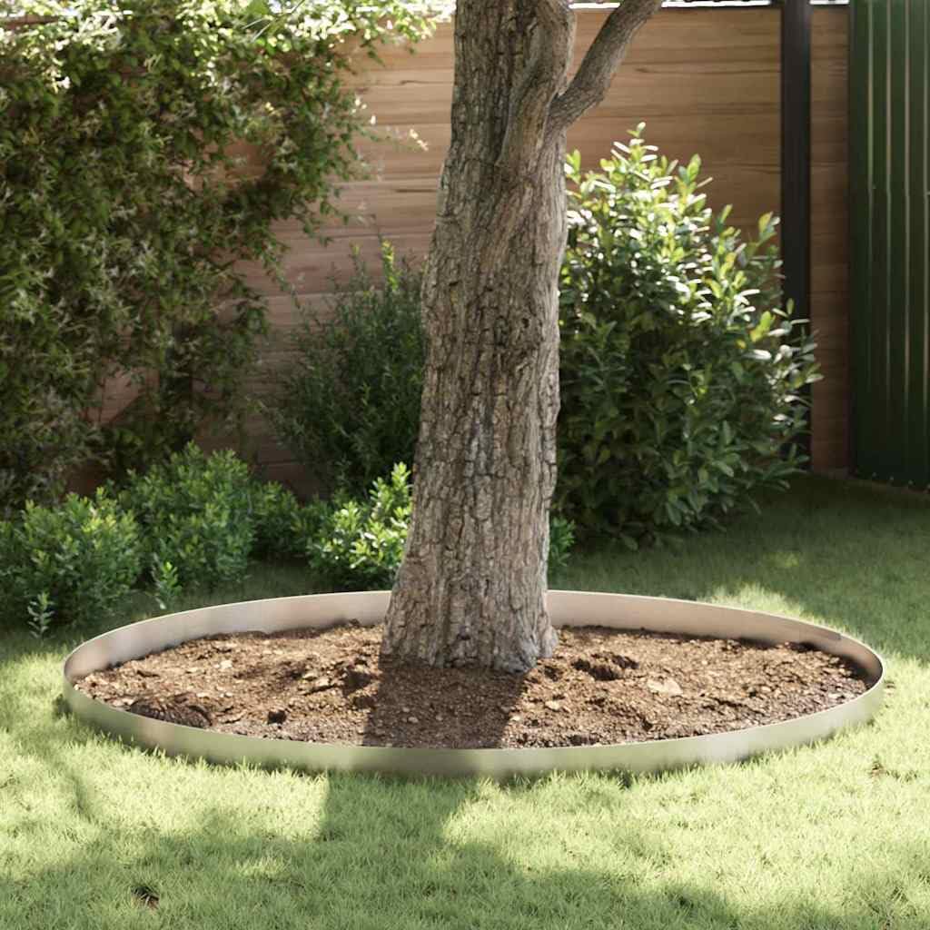 Rasenkante aus Edelstahl, Silber, 450 x 15 cm, 3,73 kg