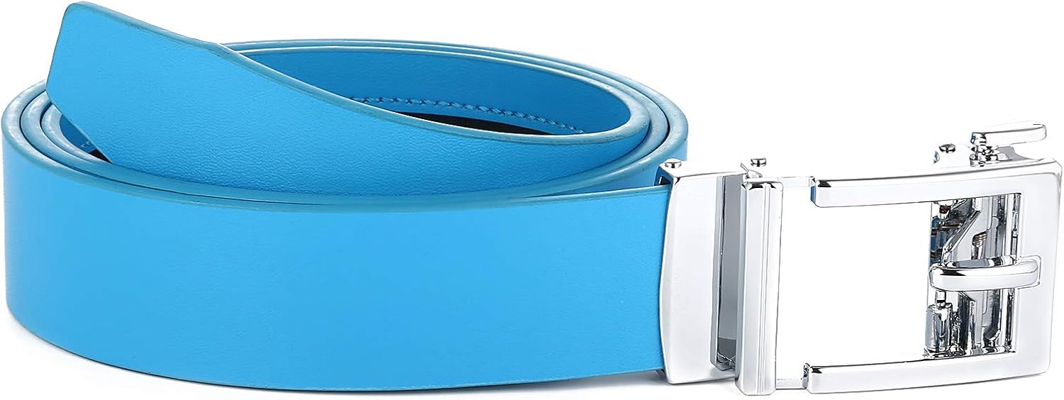 Gelante Genuine Leather Ratchet Dress Belt With Automatic Sliding Buckle - Minimalistic Style-Trim to Fit - Image 3