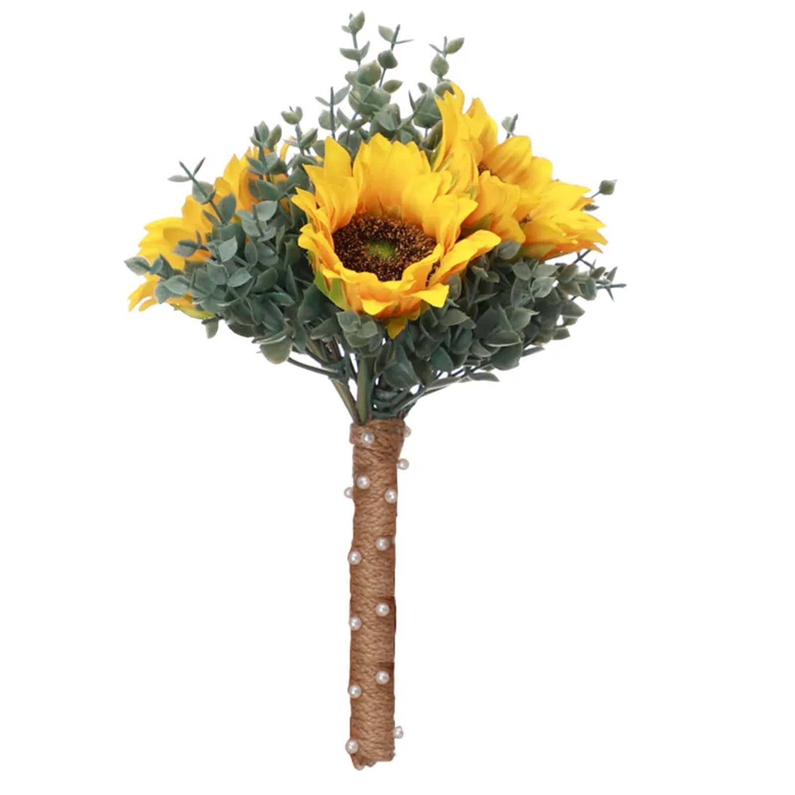 DSFIHJO Sunflower Wedding Bouquet Romantic Sunflower Wedding Bouquet Artificial Bridal Fake Lifelike Decoration Photography Prop Party Home Decor