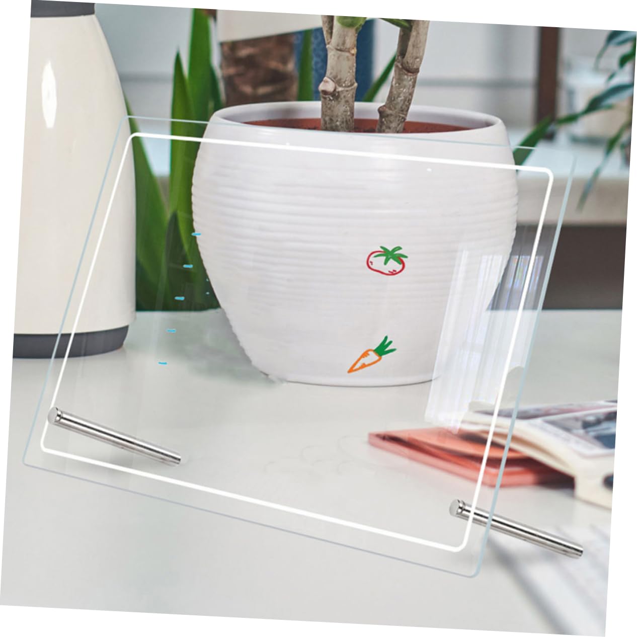 Acryl Notiztafeln 2 Stück Transparente Tisch Schreibtafeln Abwischbar