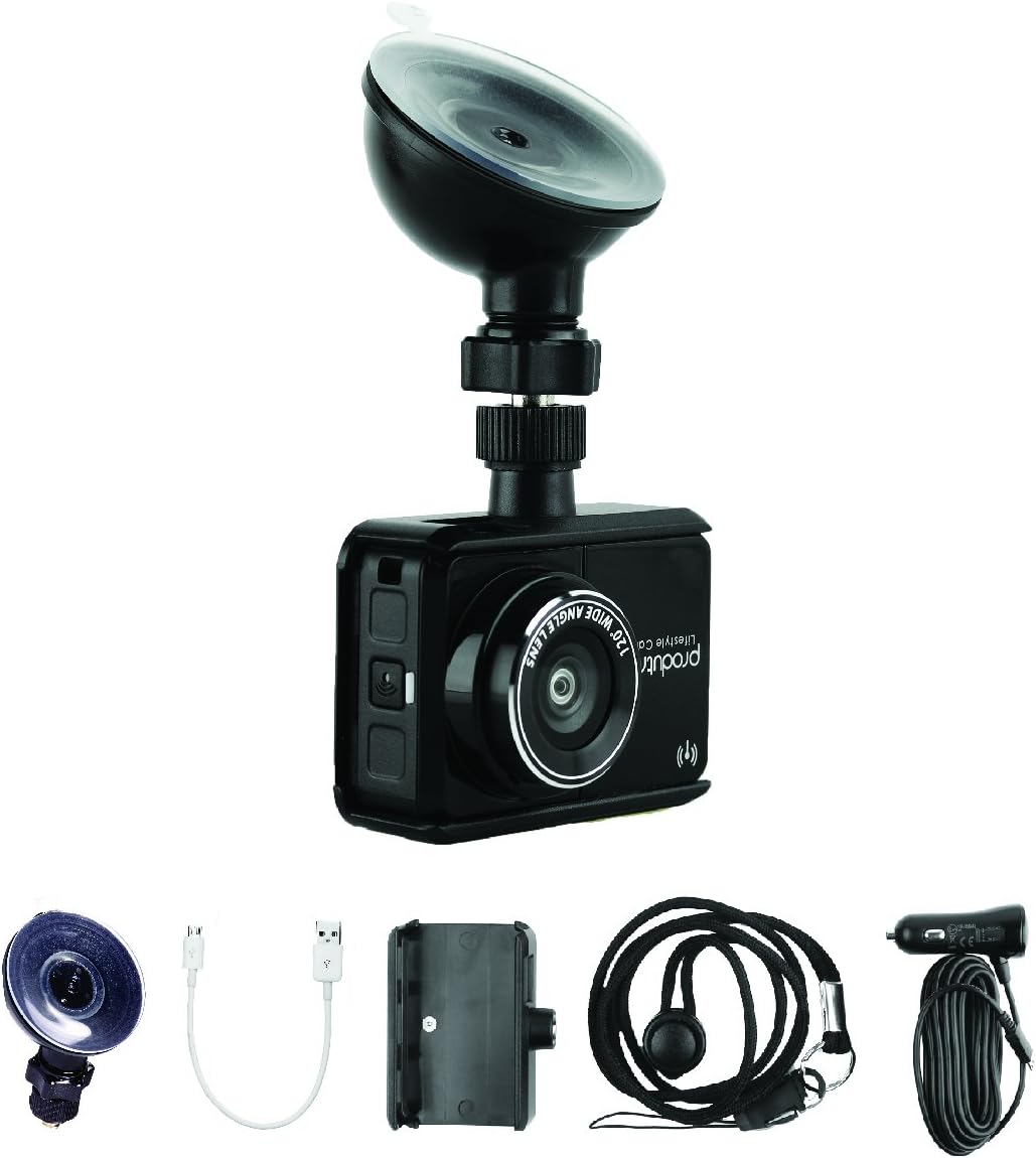 Action Sports Camera Car Dash Cam Wifi - Produtrend Video ActionCam 120 Degree Wide Angle Lens Full HD Camcorder 1920 x 1080P 8 Megapixel CMOS Sensor - Timer, Time Lapse, Loop Recording