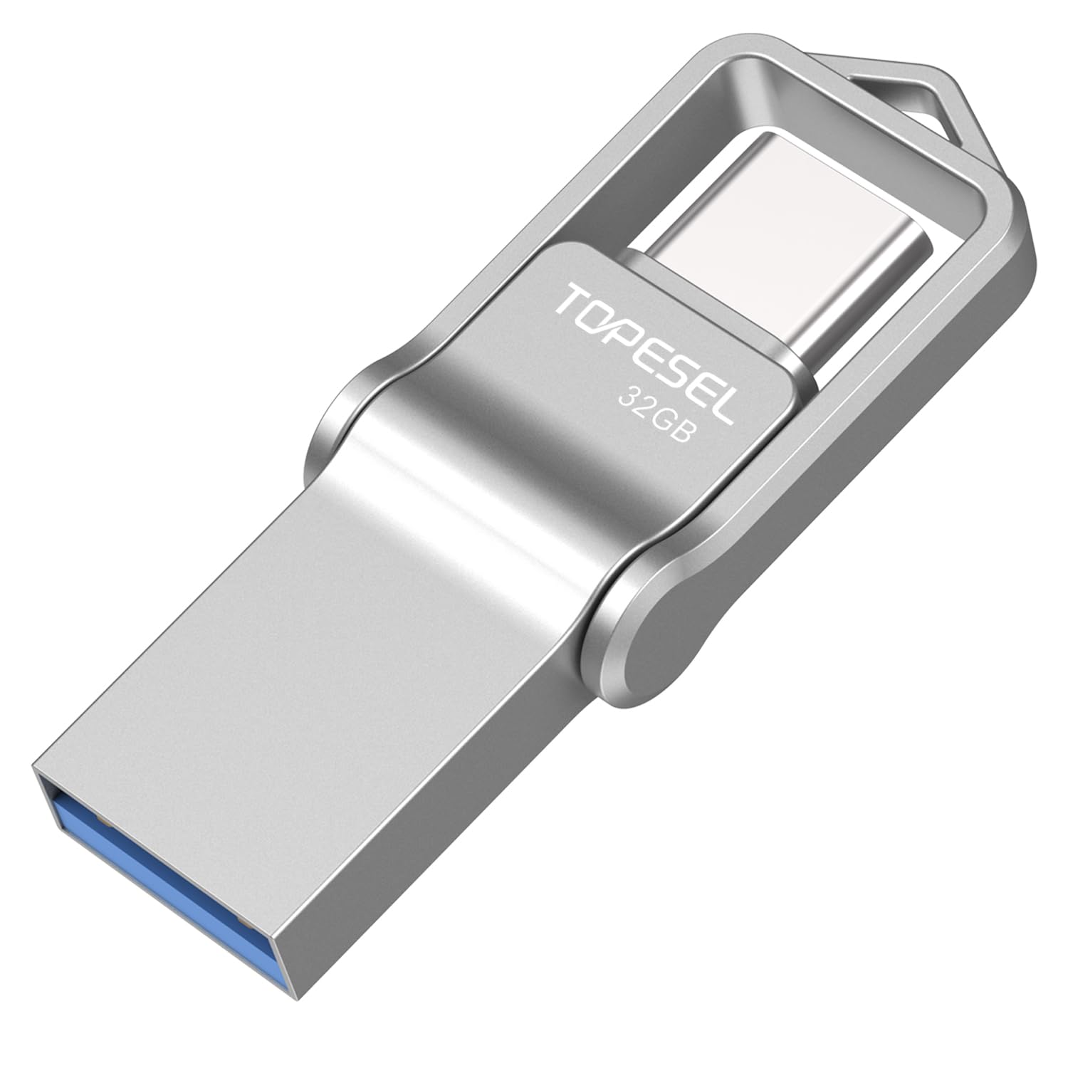 TOPESEL 32GB USB-C Flash Drive - Waterproof Type-C & USB-A Thumb Drive for Computer, Mac, Smartphone & Tablet