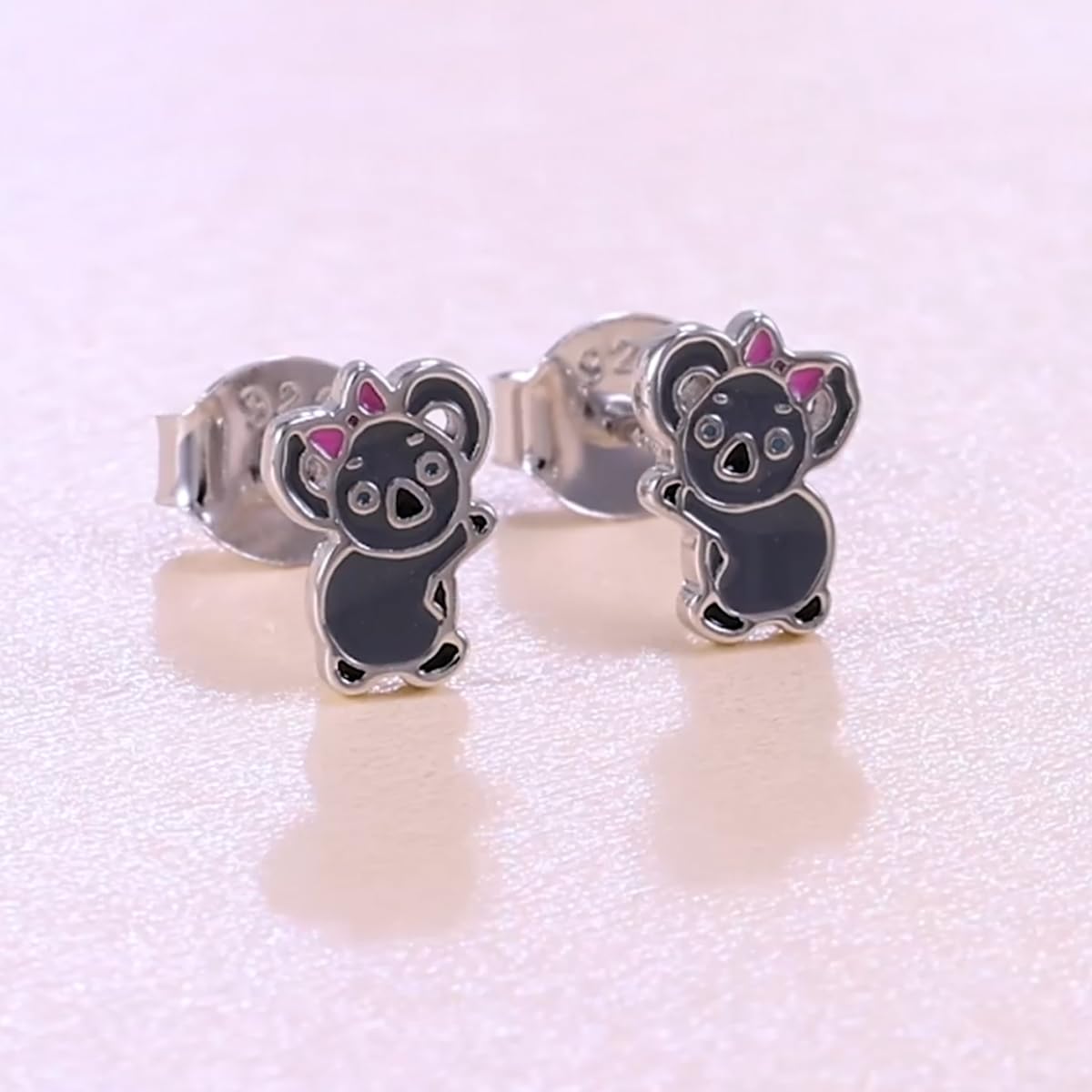 PAVELS Kinder Schmuckset Koala - Ohrstecker und Kette für Mädchen aus echtem 925 Silber - Niedliches Tiermotiv Schmuck für Kinder - Geschenkidee für Mädchen