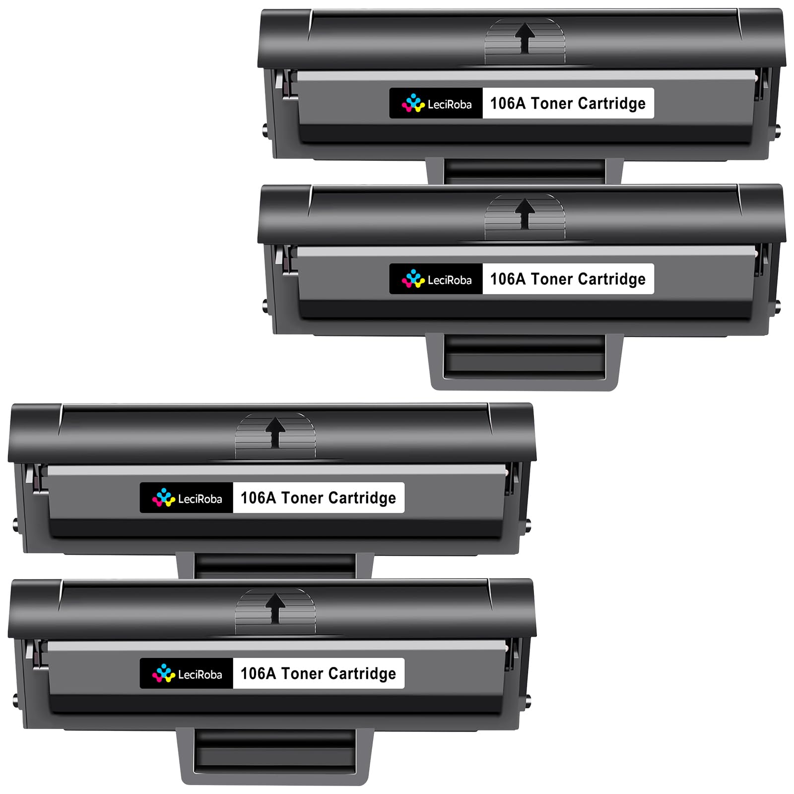 LeciRoba 106a w1106a voor hp 106a tonercartridge Gebruik met HP Laser 107a 107w 107r MFP 135w 135wg 135a 135r 137fwg 137fnw (4-Schwarz