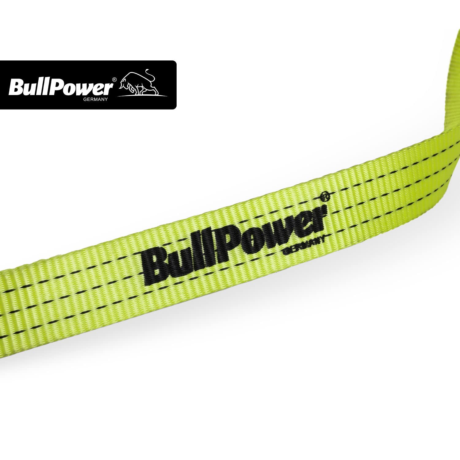 4X BullPower Spanngurte AZG151 - Autotransport PKW Zurrgurte Reifengurte Transportsicherungen 35mm - LC 3000 kg/daN mit Trapezband, Ratsche und Haken