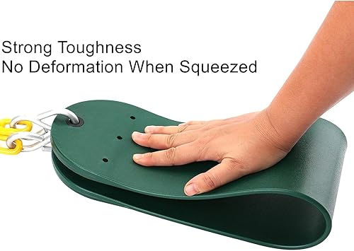 Miniatura 3 de Yangogle Paquete de 2 columpios azules resistentes de 66 pulgadas con cadena recubierta de plástico, juego de accesorios de repuesto con ganchos a