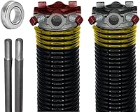 Vista 11 de Muelle de torsión para puerta de garaje (207 x 1.75 x 25) Rodamiento de acero de 1 pulgada + par de barras de bobinado Reemplazo de herida