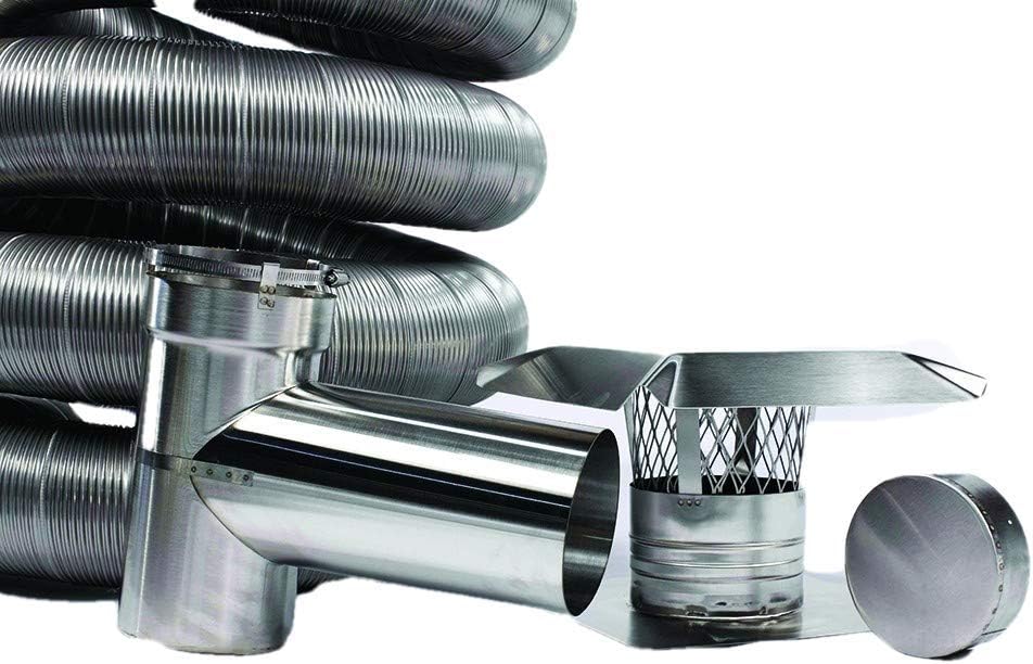 FireFlex Flexible Chimney Liner Tee Kit 6in x 25ft