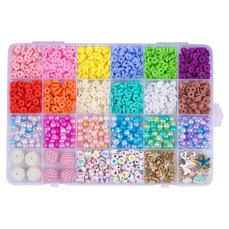 Parssufy® DIY Bracelet Making Kit for Girls – Beads Kit & Jewelry Craft Set with Charms, Scissors & Elastic String – Beads for Bracelet Making – Gifts for Girls (Jewellery Making Kit-JS-04) 3