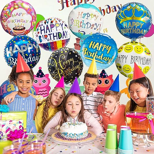 Image of Rozi Decoration Happy Birthday Balloon Set - Pack of 9 Pcs Foil Balloons for Birthday Decoration, Party Backdrop & Celebration Decor