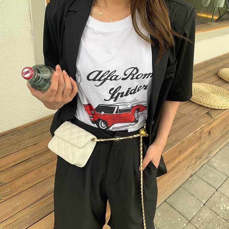 - Mini Belt Bag Waist Bag for Women Fashionable Small Waist Bag Belt Bags for Women Trendy Y2k Accessories (White, Small) - Image 3