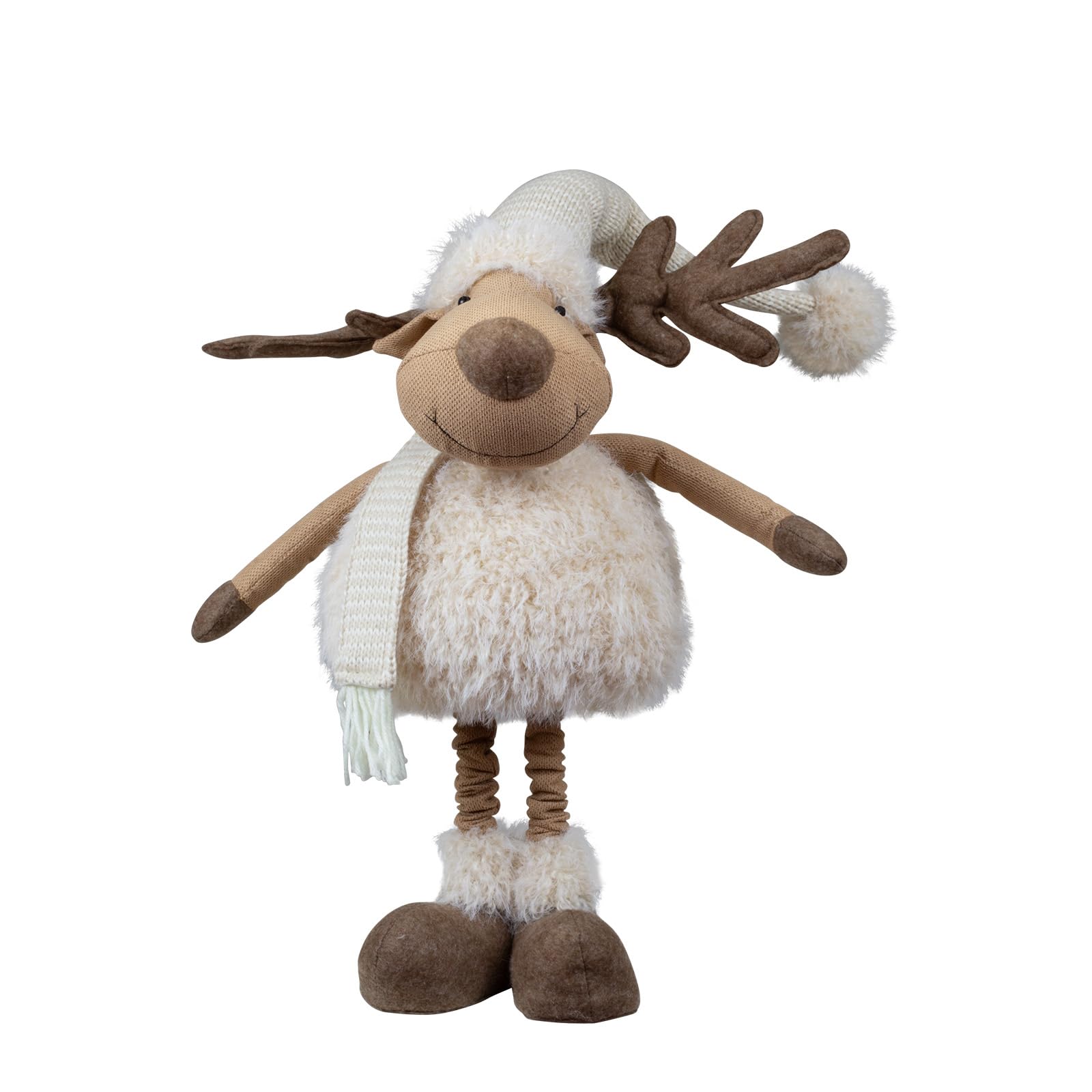 Monopol Christmas Paradise Elch Teleskopbeine 43-67cm (71-92cm) Dekofigur Rentier beige