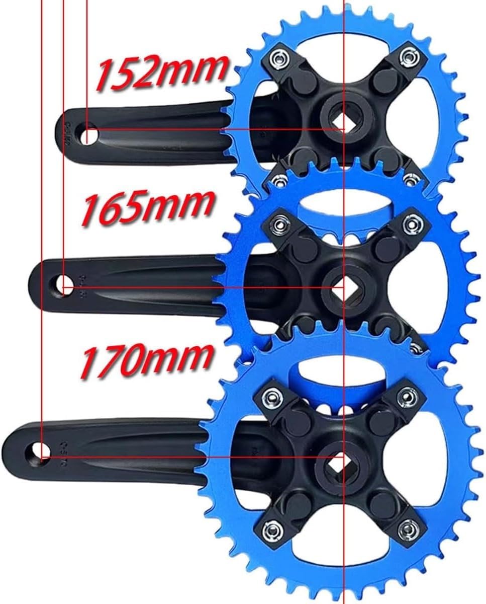 Pédalier Triple Vélo 6/7/8 Vitesses - Longueurs 152/165/170mm - Acier - Neuf