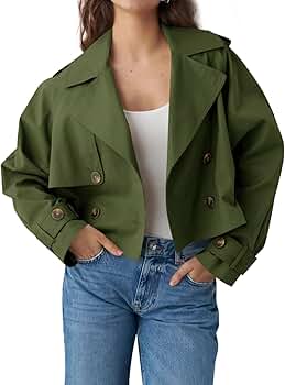 ジャケット・アウター CLANE SHORT TRENCH COAT Xingfenly Short Trench coat men,double-breasted youth jacket