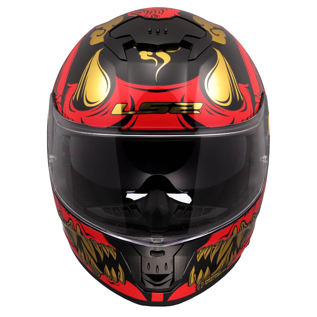 LS2, Casco Moto Integrale STREAM II DRAKO Gloss Black Red, XS