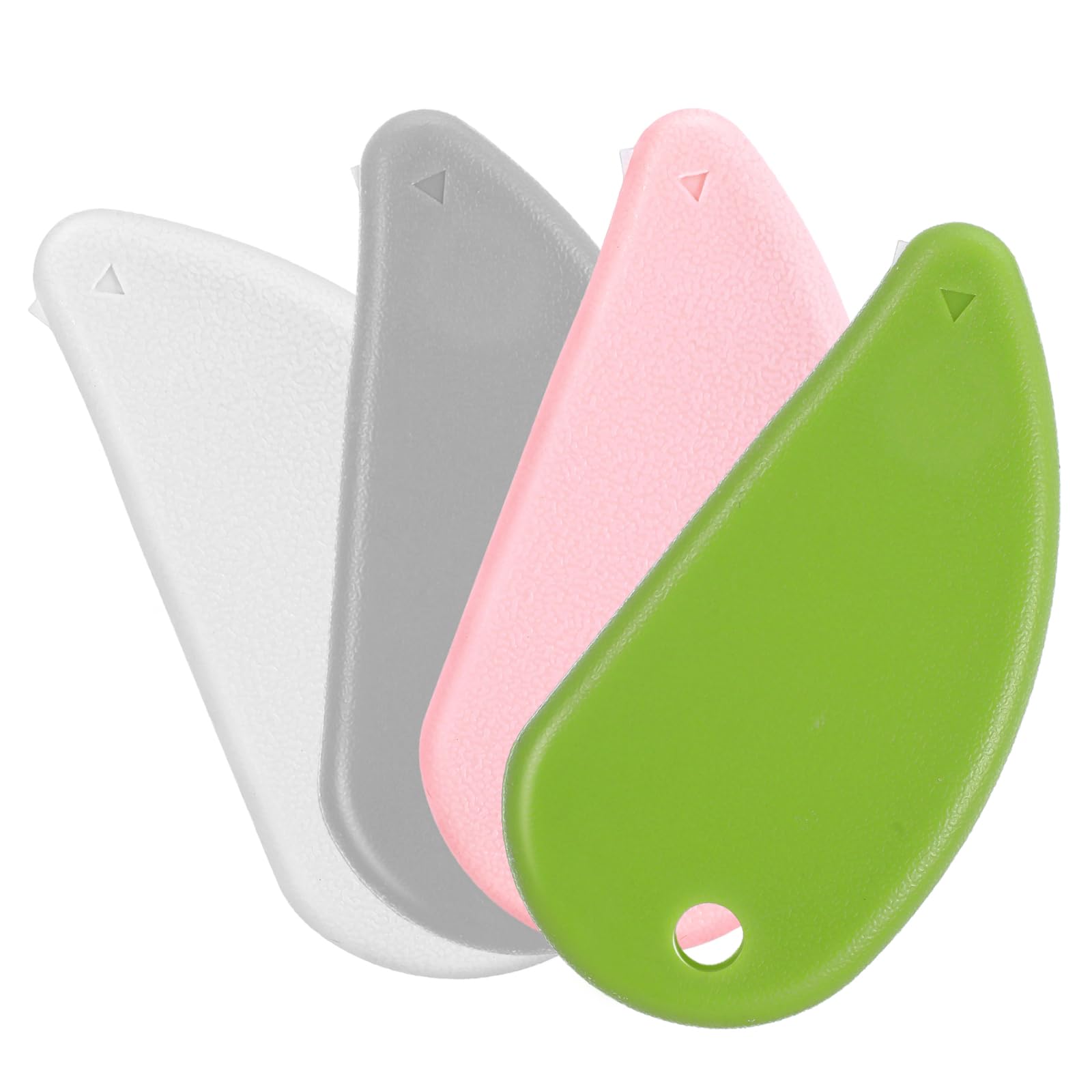 COMNICO Taglierina di sicurezza con lama in ceramica, 4 pezzi, mini taglierine con foro portachiavi, apri pacchetti, coupon per buste tascabili, buste, lettere, carta da lettere, progetti fai da te