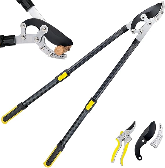Jardineer Telescopic Tree Loppers for Gardening, Extendable Garden