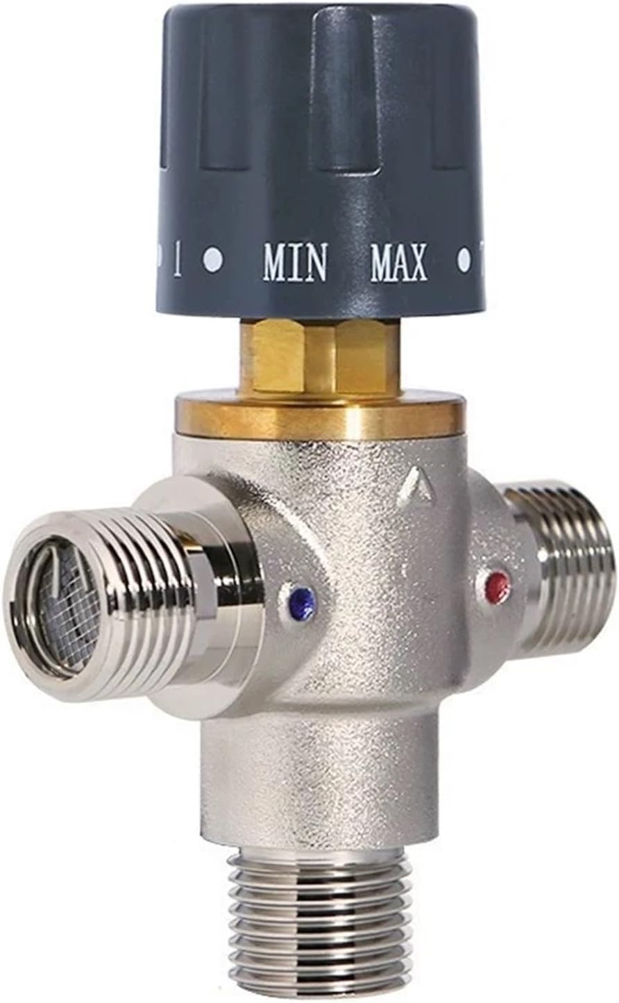 3/4インチ 3方サーモスタット混合弁 ソーラー温水器用バルブ 温度調節バルブ DN20
