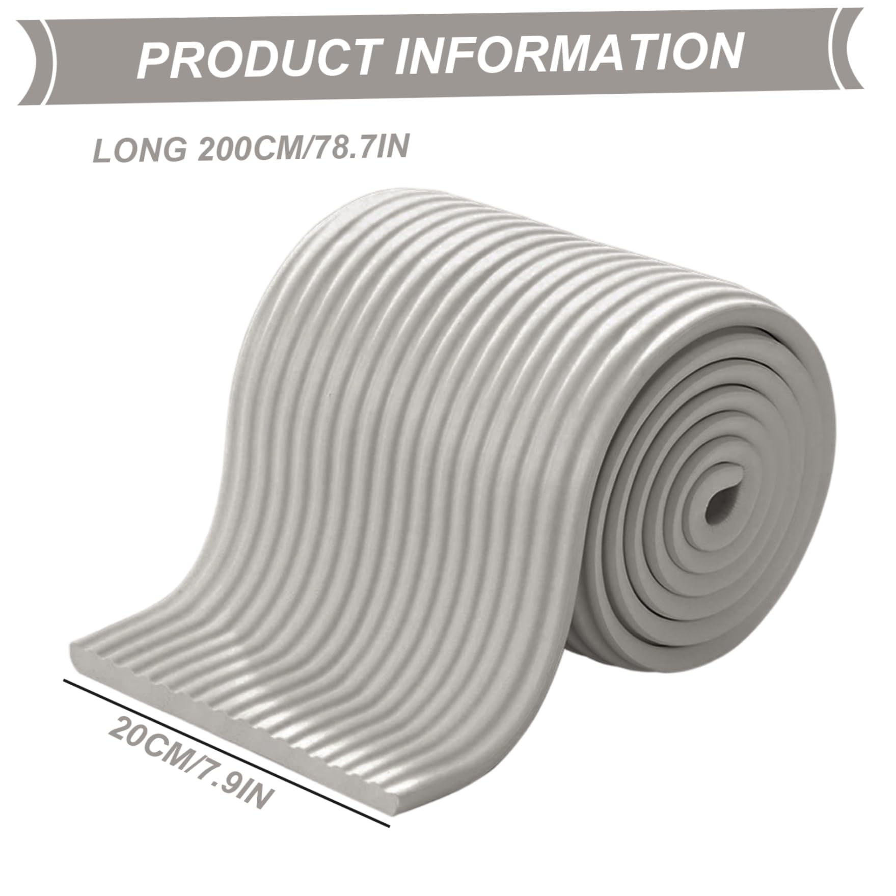 Cuna de 1 por ciento para Acolchado para Lados, Paneles de Pared nbr engrosados ​​de Alta Elasticidad de 79x8, Almohadillas de Parachoques de Cuna Impermeables para la Mesa de Pared...