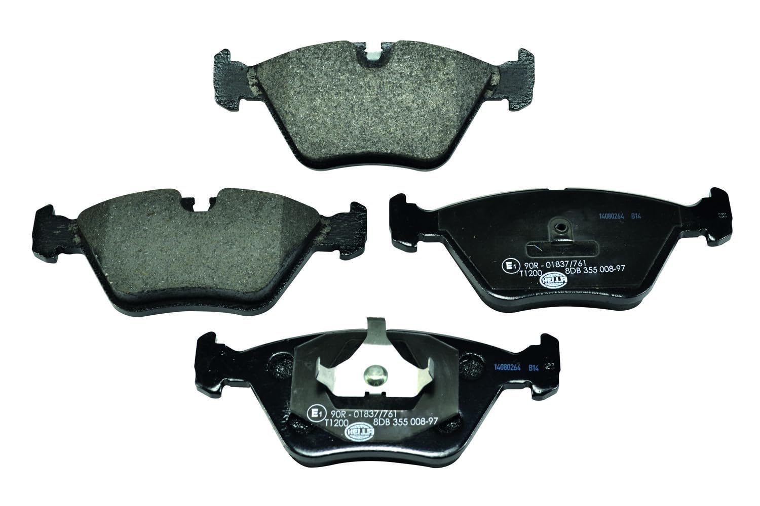 HELLA PAGID 8DB 355 008-971 Juego de pastillas de freno T1200 Espesor 17.5mm Sistema de frenos Teves preparado para indicador desgaste por ej. DAIMLER / JAGUAR