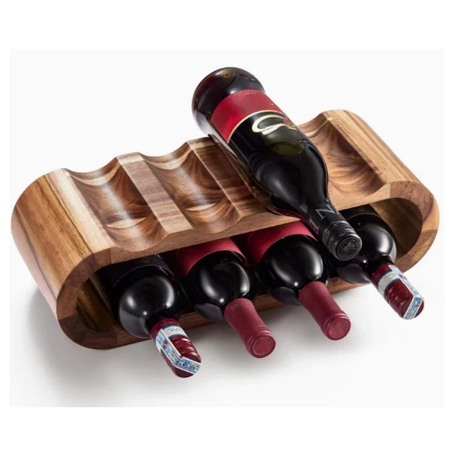 weinregal Doppelschichtiges Weinregal, Weinflaschen-Präsentationsregal, Ornamente, Restaurantbar, Tisch-Rotweinregal