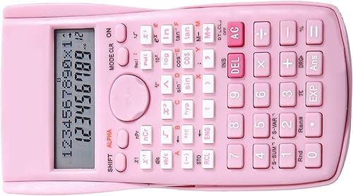 Miniatura 8 de Calculadoras científicas, calculadora rosa multifuncional de 12 dígitos para estudiantes, profesores, profesionales de negocios, suministros