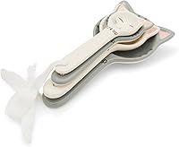 Vista 2 de Fox Run Cute Cat Little Kittens - Juego de cucharas medidoras de cerámica, 6 x 3 x 2.25 pulgadas, multicolor, 11717