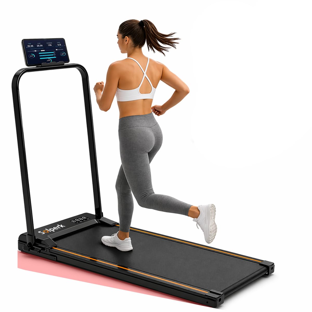 Esteira Elétrica Dobrável 2.0HP Silenciosa com Bluetooth 12km/h Suporta 120kg Er