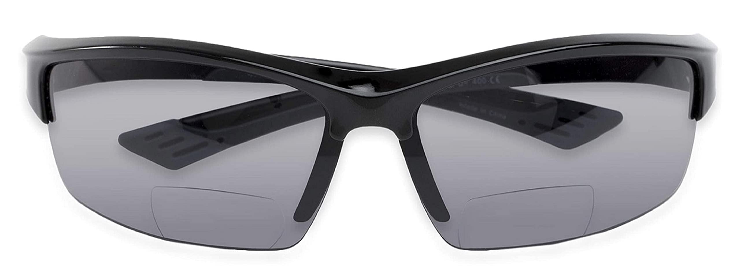The Foster II Bifokale Lesebrille, Kunststoff, Sport- und Rundum-Sonnenleser für Damen und Herren, ANSI Z87.1 zertifiziert, Schwarz und Schildkröte, Größe M