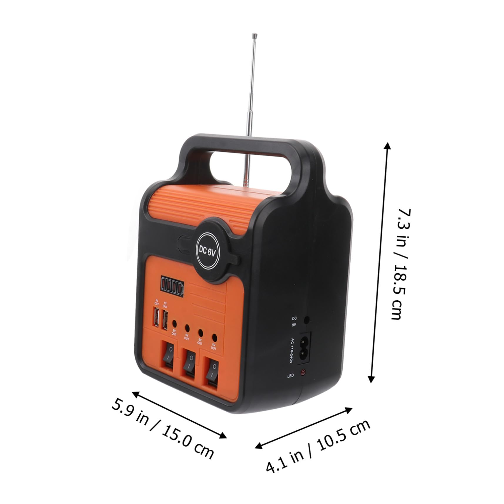 Generador Solar de Energía 220v 25w Negro Portátil