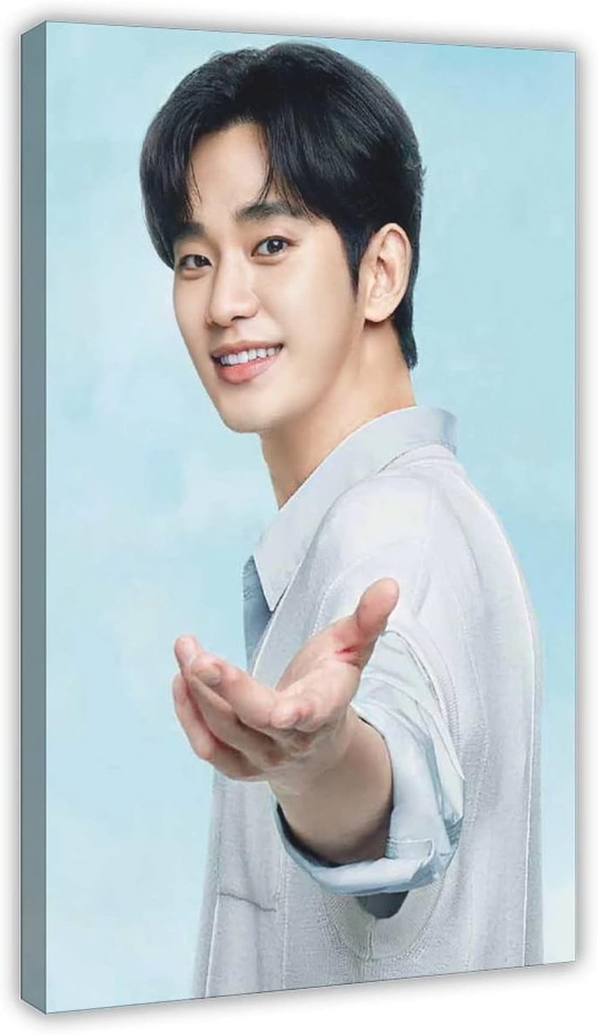 Actor Poster Kim Soo Hyun 12 Canvas Poster Bedroom Decor Sports Landscape Office Room Decor Gift 24×36inch(60×90cm) Frame: