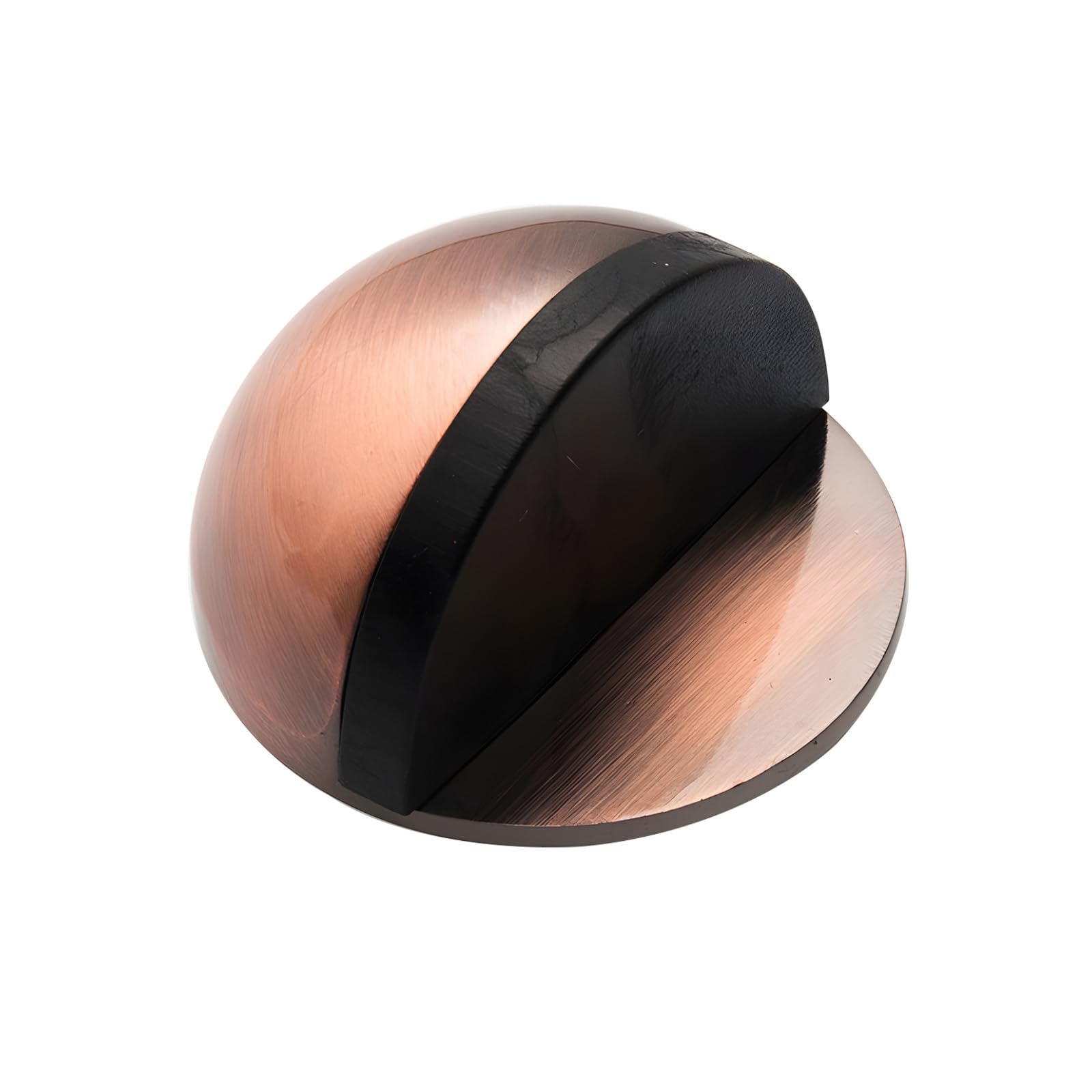 CZXCV Self Adhesive Floor Door Stoppers Oval Stainless Steel Door Stop Wall Protector for Hard Floors and Glass (1, Red Bronze)