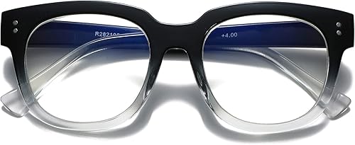 Bevi Lentes de lectura elegantes con bloqueo de luz azul, lupas para hombres y mujeres