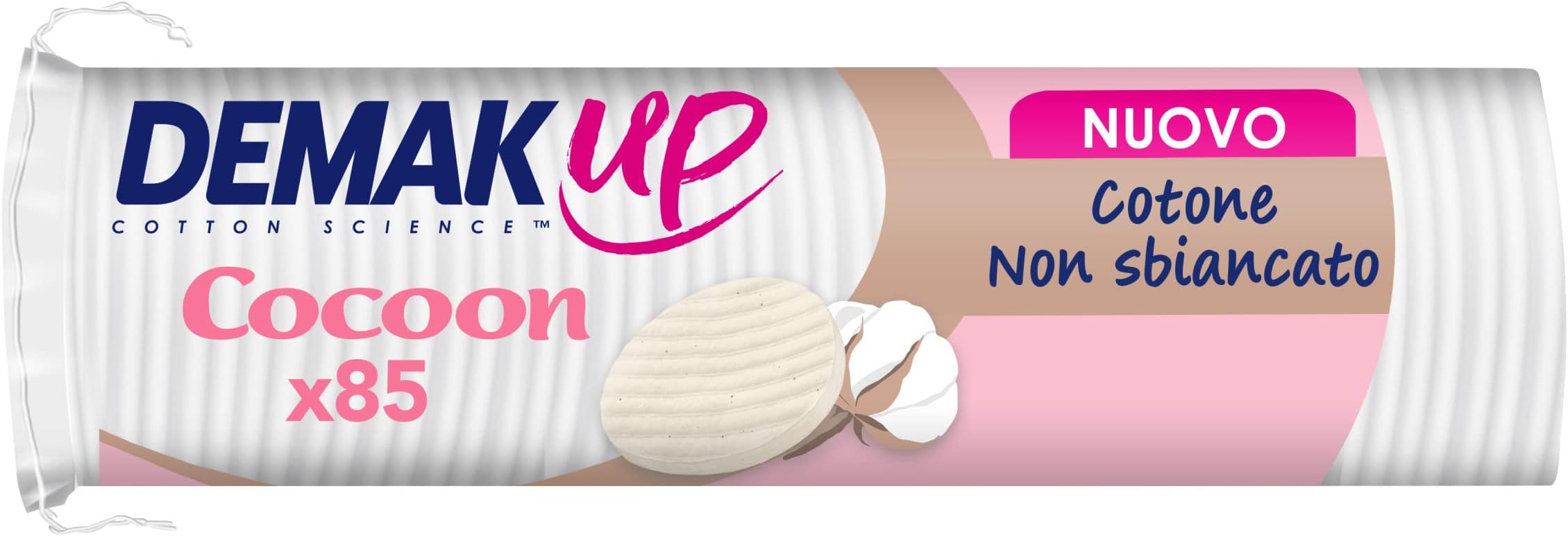 Demak'Up Cocoon Cotton Discs to Remove Makeup - Face and Eyes - 100% Cotton Fibers