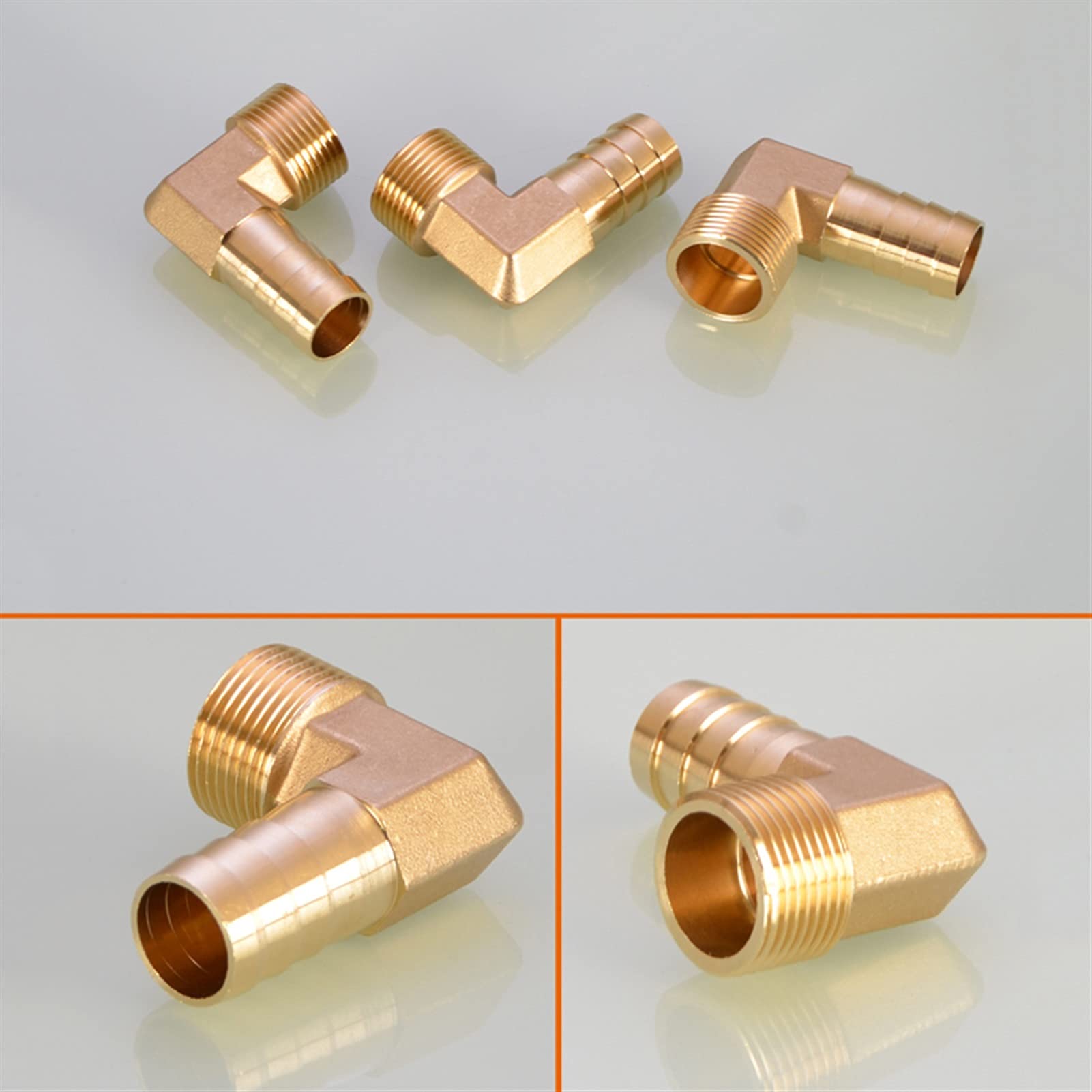 45 Graden Straatelleboog 1/8 Inch Npt Mannelijk X 1/8 Inch Npt Mannelijk X 18 Inch Npt Vrouwelijk Messing Pijpfitting 2 Stuks