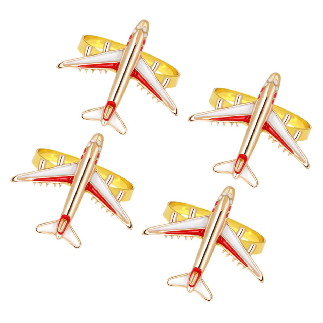 BESTOYARD 20piezas Servilletero Forma De Avión Anillo para Servilletas Decorativo para Mesa De Comedor para Bodas y Reuniones Familiares
