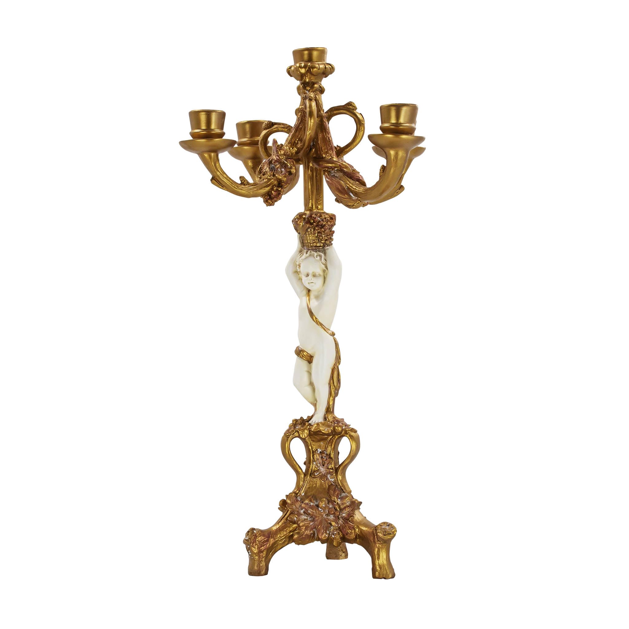 Design Toscano Candélabre la récolte du chérubin (jeu de 2)