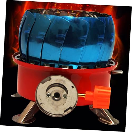 Miniatura 9 de Quemador de estufa portátil con diseño de loto para exteriores, a prueba de viento, cocina de gas para acampar para soportes de cocción rápida para