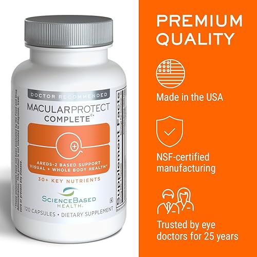 Miniatura 7 de MacularProtect Complete – AREDS 2 Suplemento de salud ocular con multivitamínico diario – Más de 30 nutrientes clave con luteína y zeaxantina –